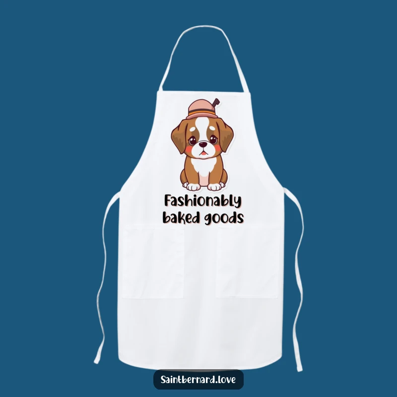 Funny Kawaii Saint Bernard Hat Apron: Cook with Canine Class!