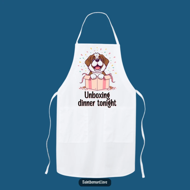 Funny Saint Bernard Apron - Dramatic Kitchen Surprise, Perfect Chef's Gift