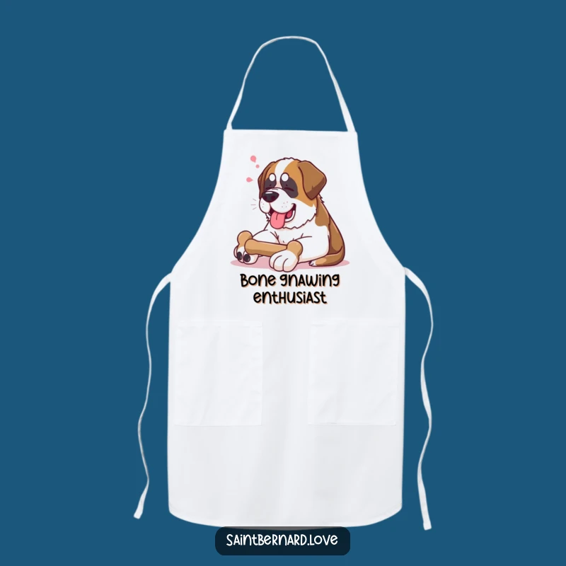 Funny Saint Bernard Bone Apron - Hilarious Kitchen Gift for Dog Lovers