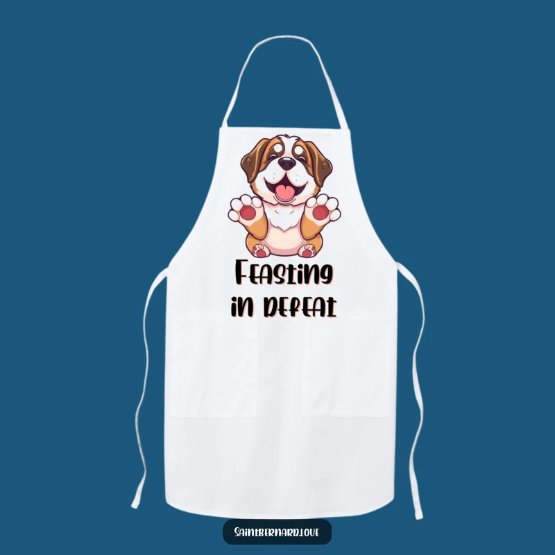 Funny Saint Bernard Surrender Apron - Hilarious Kitchen Gift for Dog Lovers