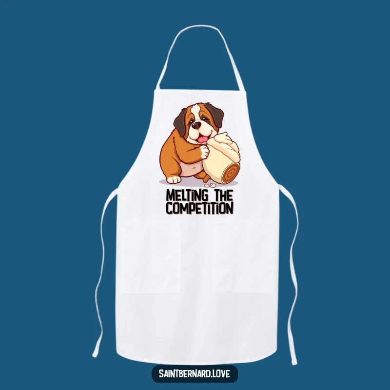 Funny Saint Bernard Ice Cream Apron: Cook with Dessert-Loving Joy