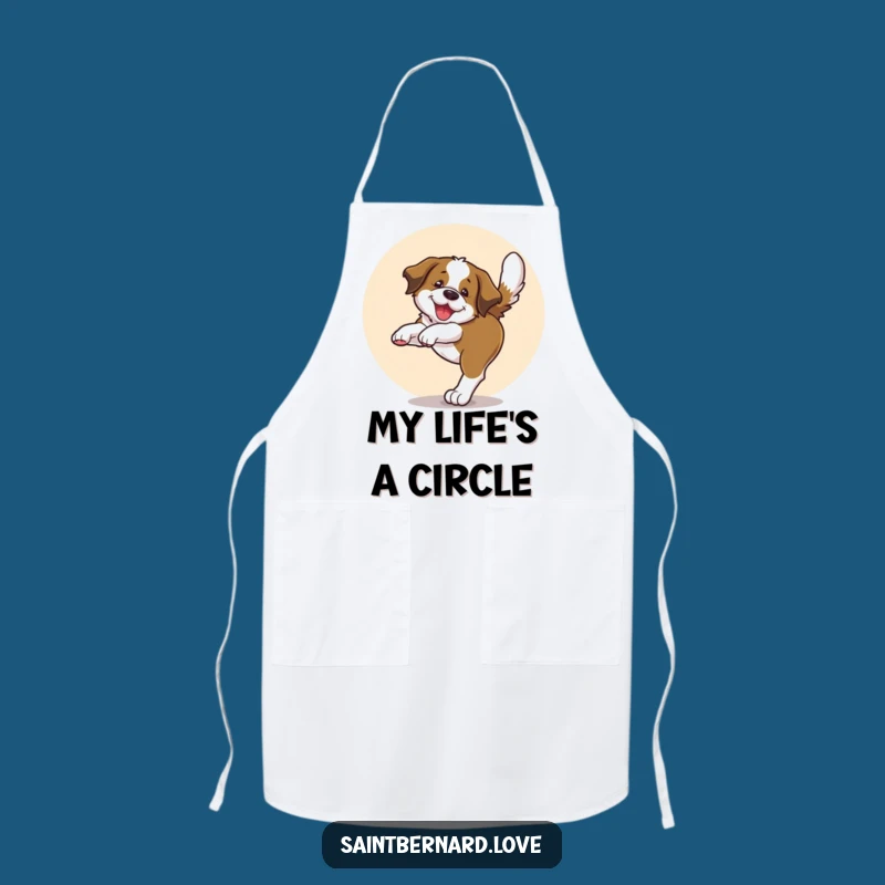 Funny Saint Bernard Apron - Cute Pup Power for Kitchen Fun