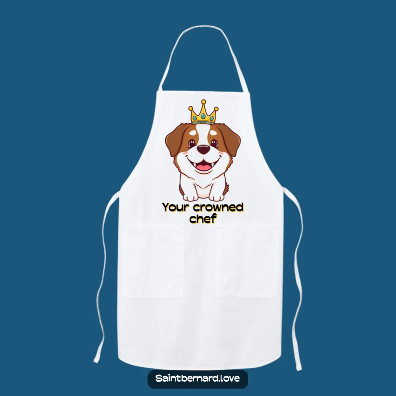 Funny Saint Bernard Royal Chef Apron - Cook Like a King!