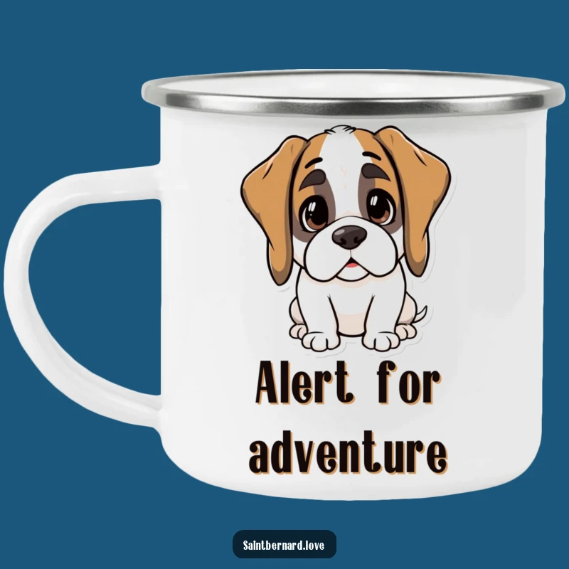 Funny Kawaii Saint Bernard Camping Mug - Outdoor Curiosity Gift