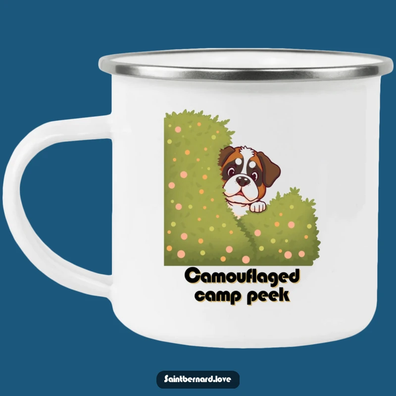 Durable Funny Saint Bernard Bush Camping Mug - Hilarious Outdoor Gift