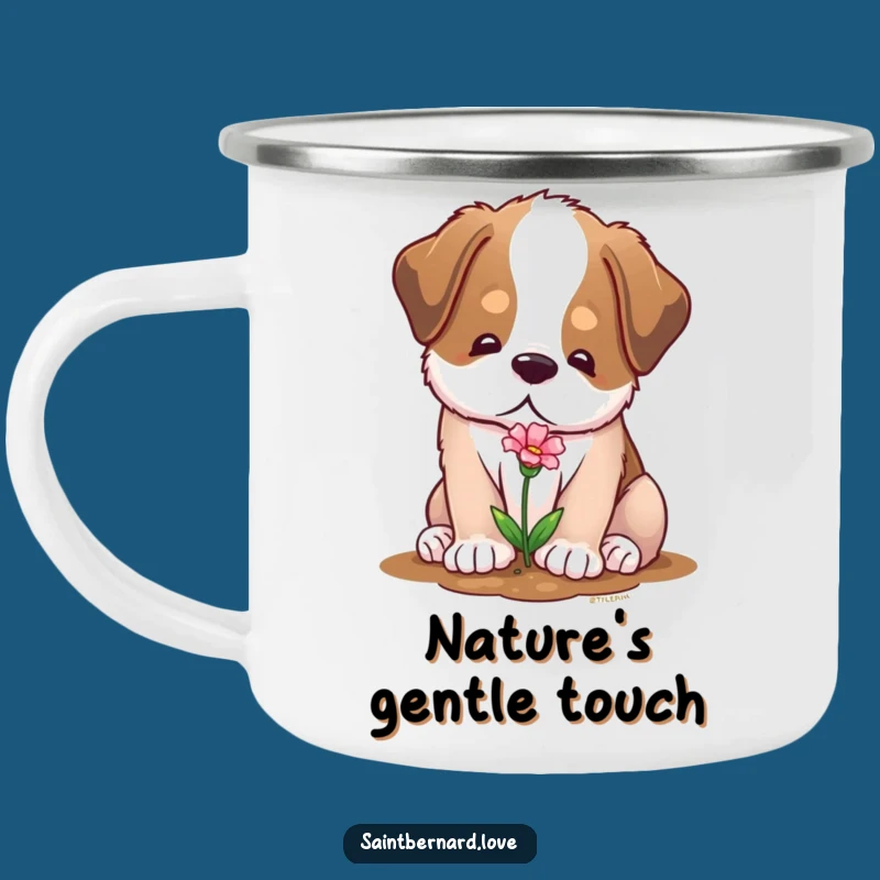 Funny Saint Bernard Camping Mug - Durable Gentle Gardener Companion