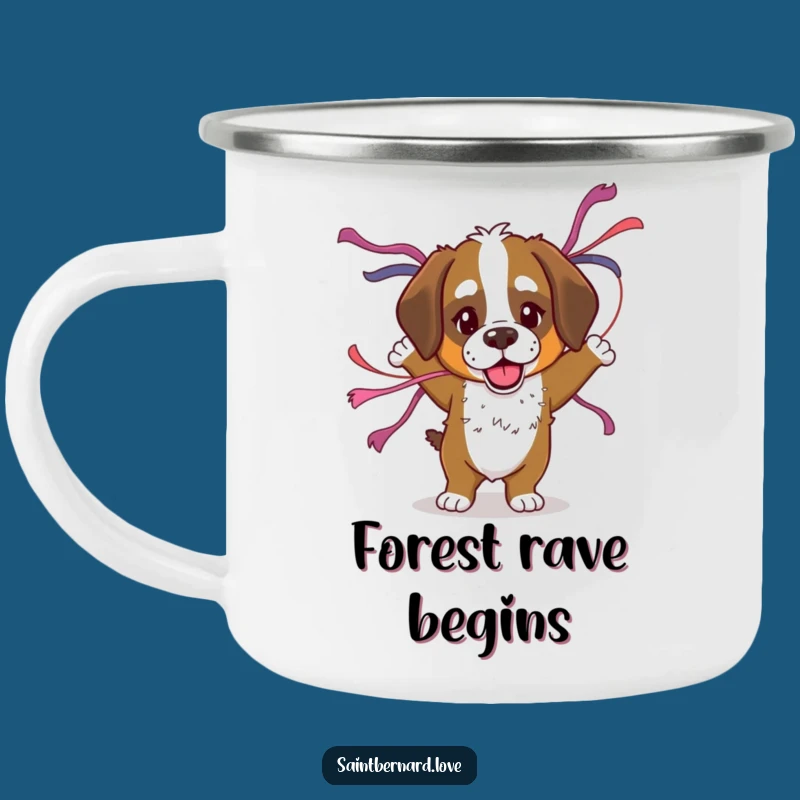 Funny Saint Bernard Dance Camping Mug: Party Fuel for Adventures