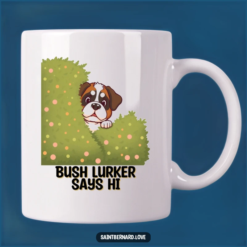 Funny Sneaky Saint Bernard Mug - Hilarious Dog Lover's Prank Gift
