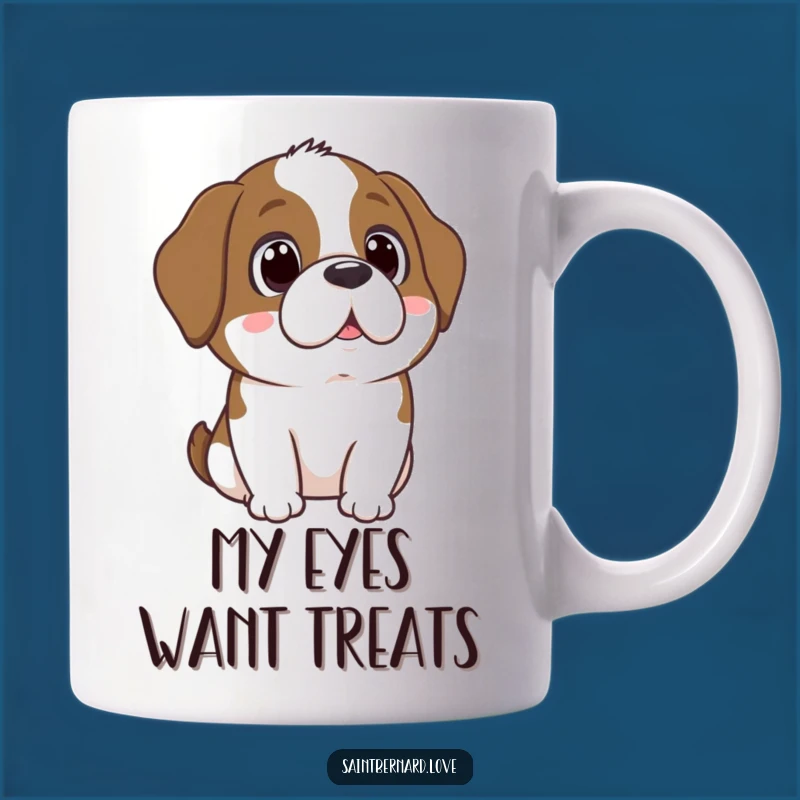 Funny Saint Bernard Adoring Eyes Mug - Sweet Dog Lover Gift