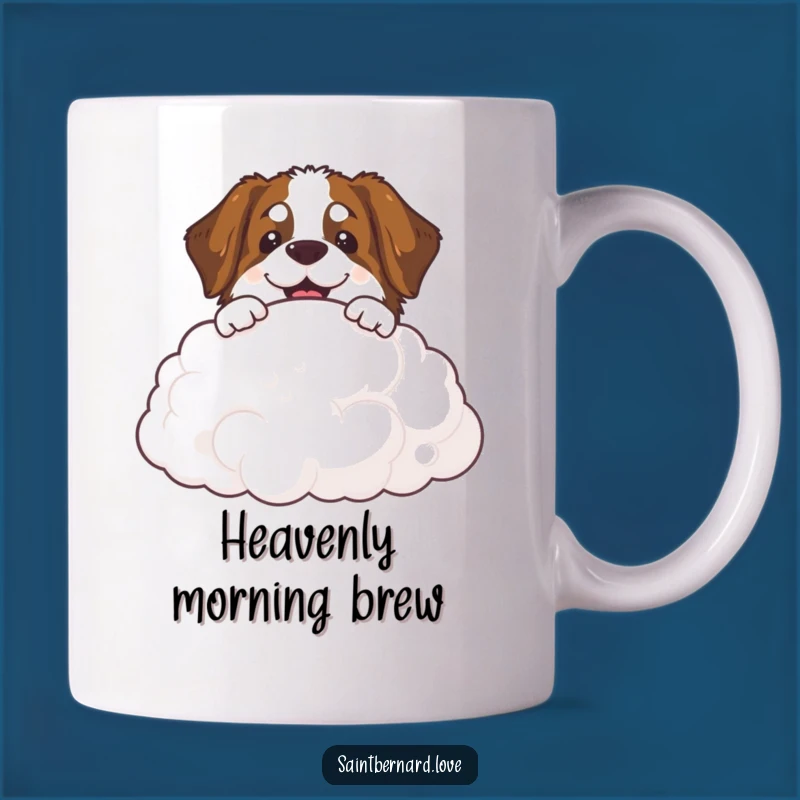 Funny Saint Bernard Cloud Mug - Heavenly Humor for Dog Lovers!