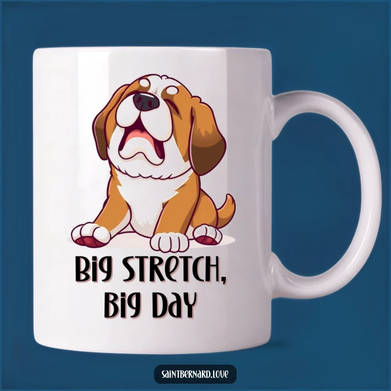 Funny Saint Bernard Mug: Big yawn energy, a perfect funny gift!