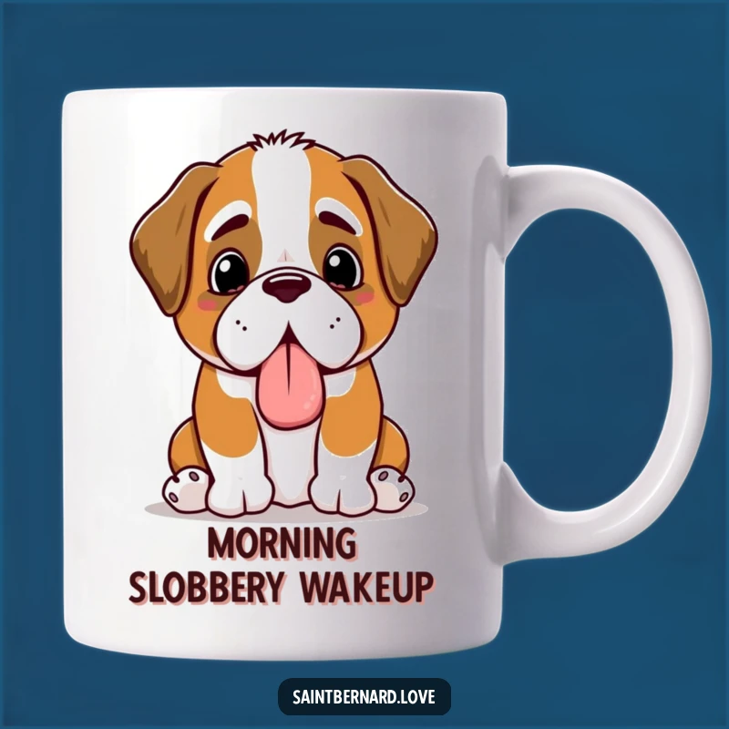 Funny Kawaii Saint Bernard Slobbery Toy Mug: The Perfect Happy Dog Gift
