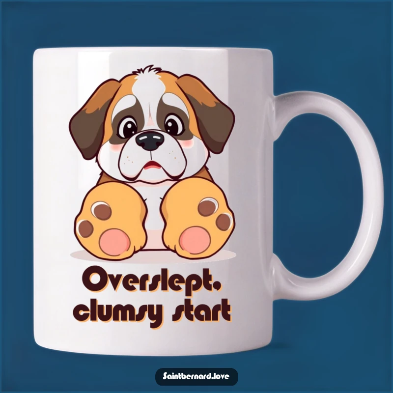 Funny Kawaii Saint Bernard Tripping Mug: A Hilarious Surprise for Dog Lovers