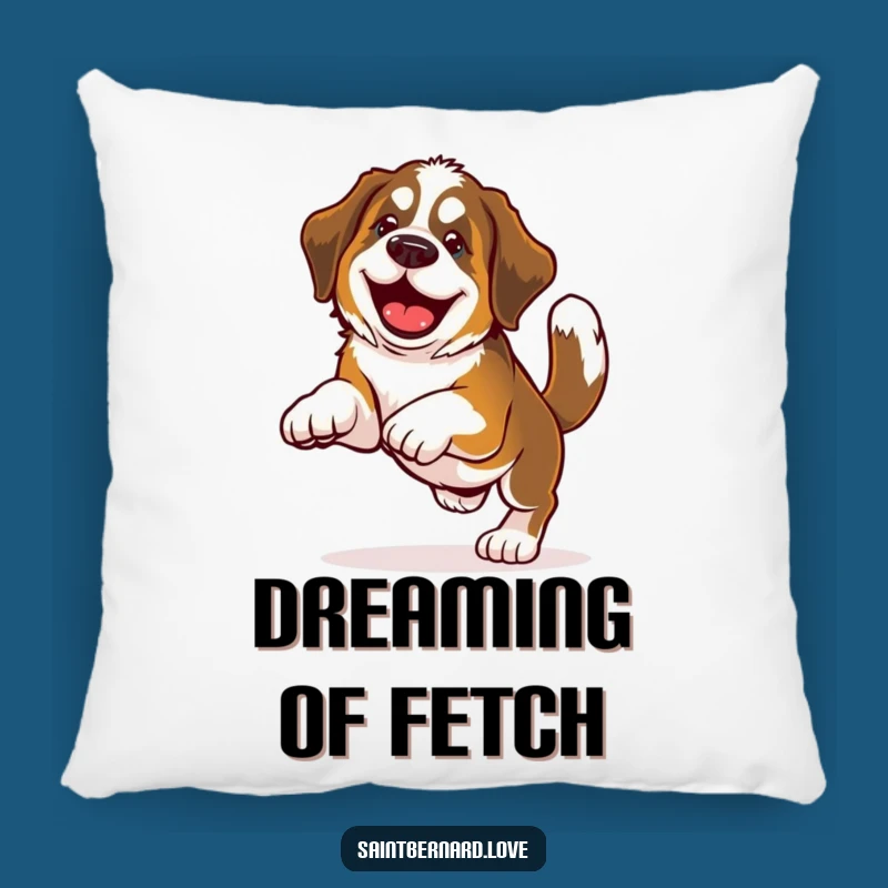 Cozy Funny Saint Bernard Fetch Pillow - Comfy Canine Cuddle Buddy!