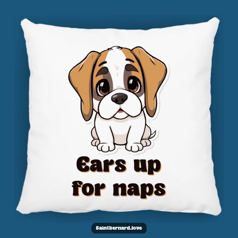 Funny Kawaii Saint Bernard Pillow - Soft Curious Dog Cushion Gift