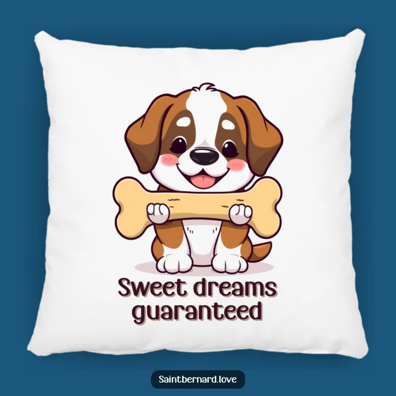 Funny Saint Bernard Pillow: Giant Bone Comfort - Cozy Generous Decor Gift
