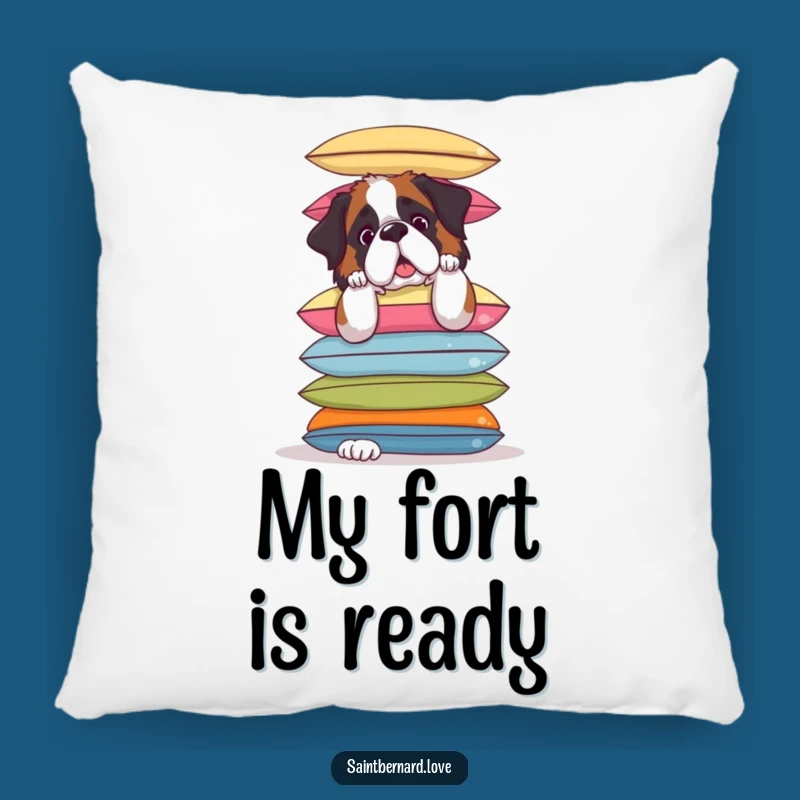 Soft Funny Saint Bernard Cushion Pillow - Cozy and Hilarious Dog Accent