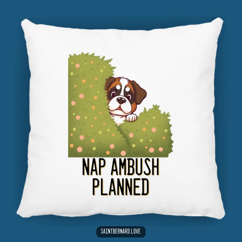 Soft Funny Saint Bernard Bush Pillow - Cozy and Hilarious Dog Accent