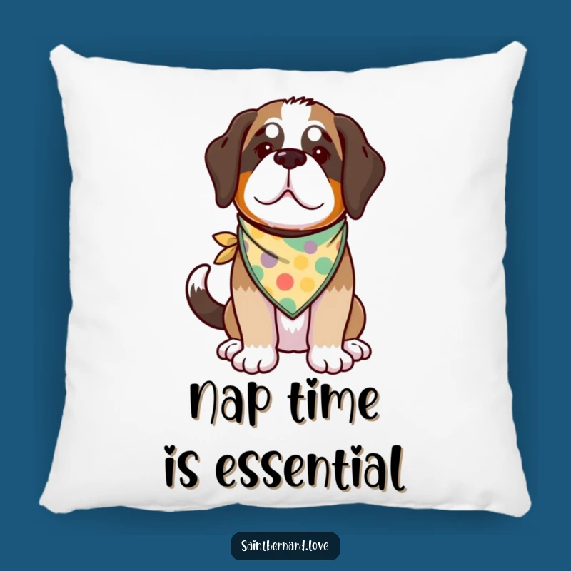 Funny Kawaii Saint Bernard Pillow - Comfy Dog Decor with Wagging Tail
