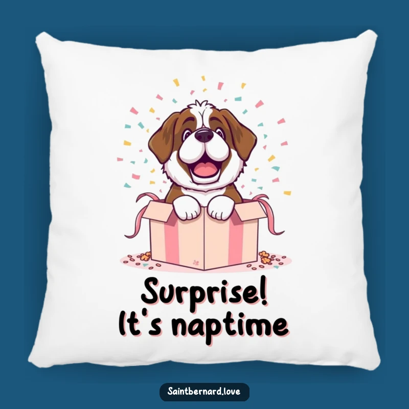 Funny Saint Bernard Pillow - Soft Surprise, Perfect Gift for Festive Homes