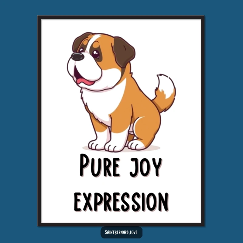 Funny Saint Bernard Tail Wag Digital Art - Body Shake Joy