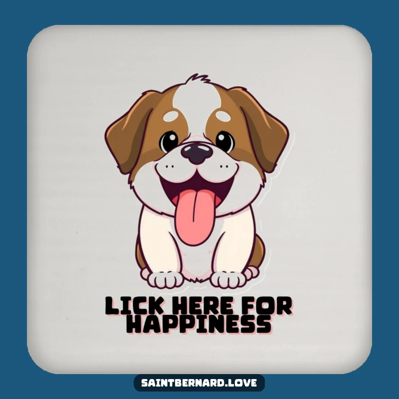 Funny Saint Bernard Coasters: Cute Panting Dog, Humorous Table Protector Gift