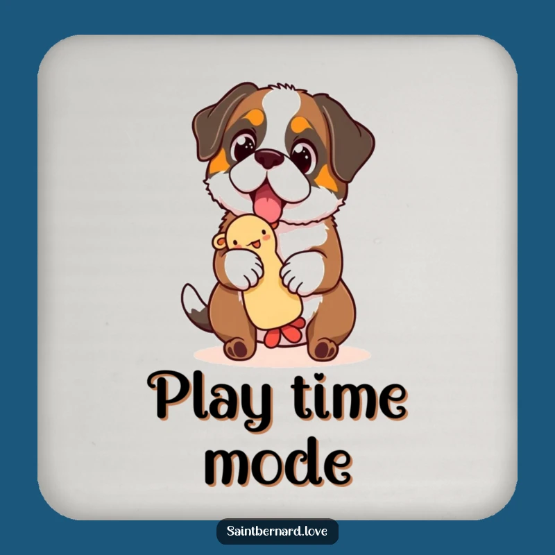 Funny Saint Bernard Toy Drink Coaster - Pup's Play, Toy Balance