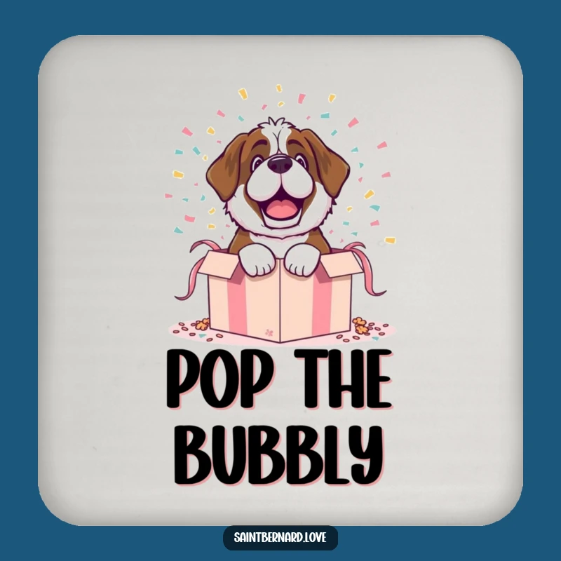 Funny Saint Bernard Drink Coasters - Protect Surfaces with Dramatic Surprise