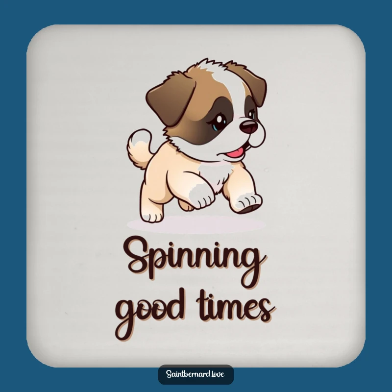 Funny Saint Bernard Coaster: Protect surfaces with puppy charm, funny gift!