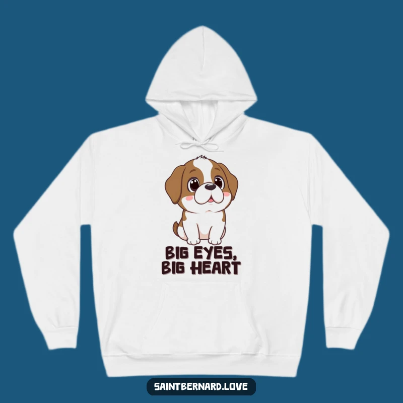Funny Saint Bernard Adoring Eyes Hoodie - Cozy Dog Lover Sweatshirt, Gift