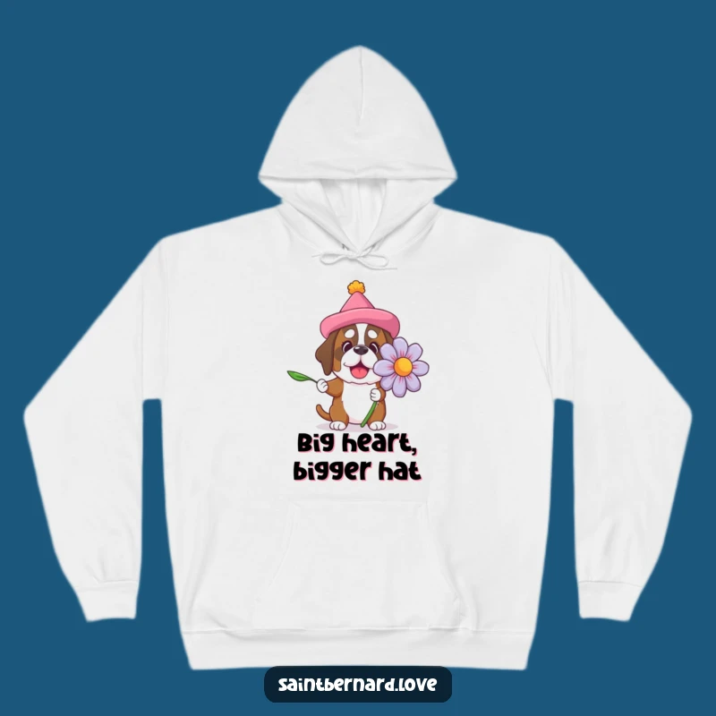 Cozy Funny Saint Bernard Flower Hoodie: Warmth Meets Whimsy & Hilarious Gifting