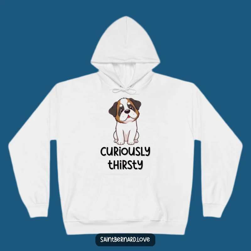 Cozy Funny Kawaii Saint Bernard Hoodie: Curious Comfort - Perfect Funny Gift