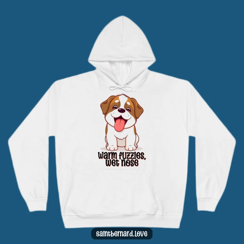 Cozy Funny Kawaii Saint Bernard Hoodie: Warm & Hilarious Gift for Saint Bernard Fans