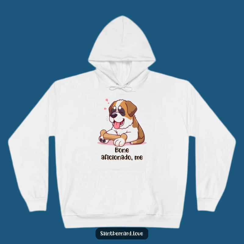 Cozy Funny Saint Bernard Bone Hoodie - Warm and Hilarious Dog Gift