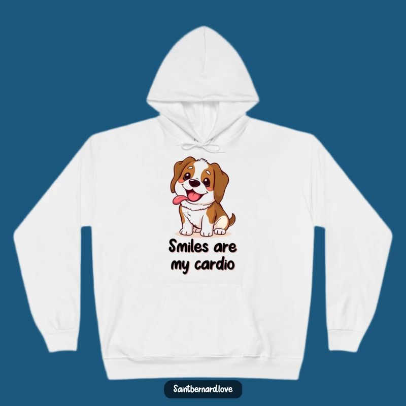 Cozy Funny Saint Bernard Hoodie - Happy Grin Gift Sweatshirt