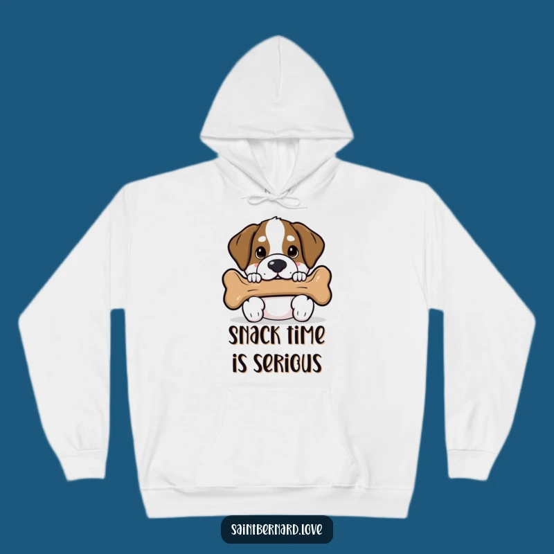 Cozy Funny Saint Bernard Hoodie - Kawaii Bone Peek Gift Sweatshirt