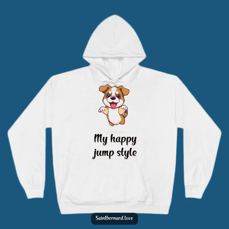 Funny Kawaii Saint Bernard Hoodie - Cozy Happy Jump Comfort