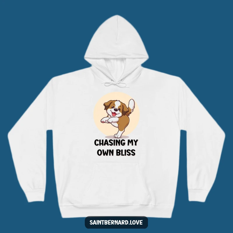 Funny Saint Bernard Hoodie - Cozy Pup Power, Perfect Gift for Dog Lovers