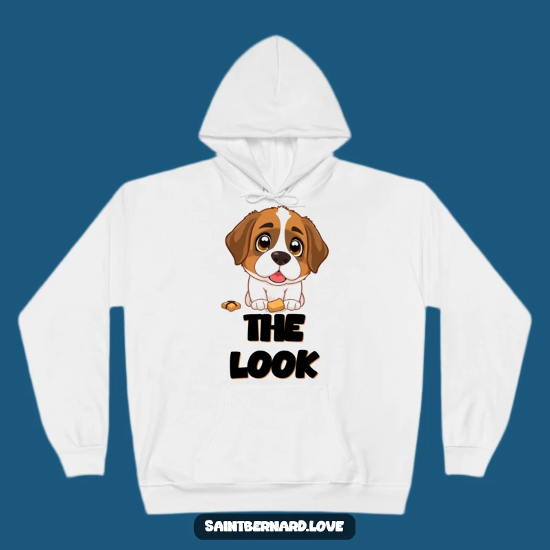 Funny Saint Bernard Treat Hoodie: Cozy Sweatshirt with a Hopeful Dog - Perfect Gift for Dog Lovers!