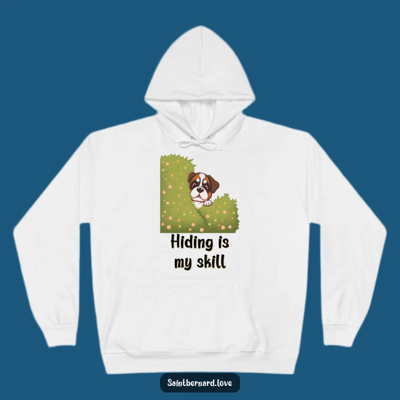 Cozy Funny Saint Bernard Bush Hoodie - Warm and Hilarious Dog Gift