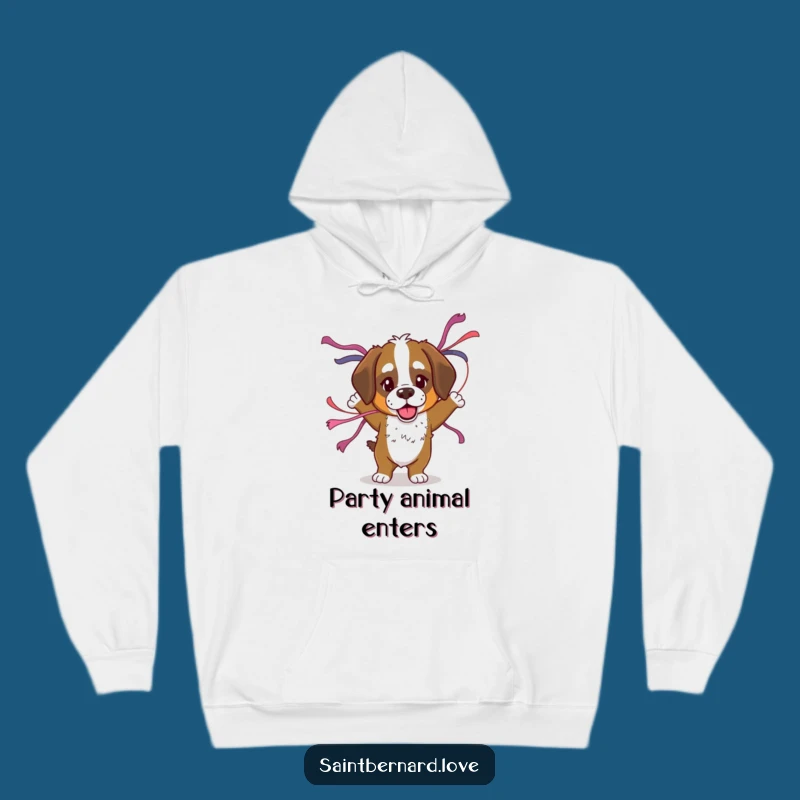 Cozy Funny Saint Bernard Dance Hoodie: Warmth Meets Festive Fun