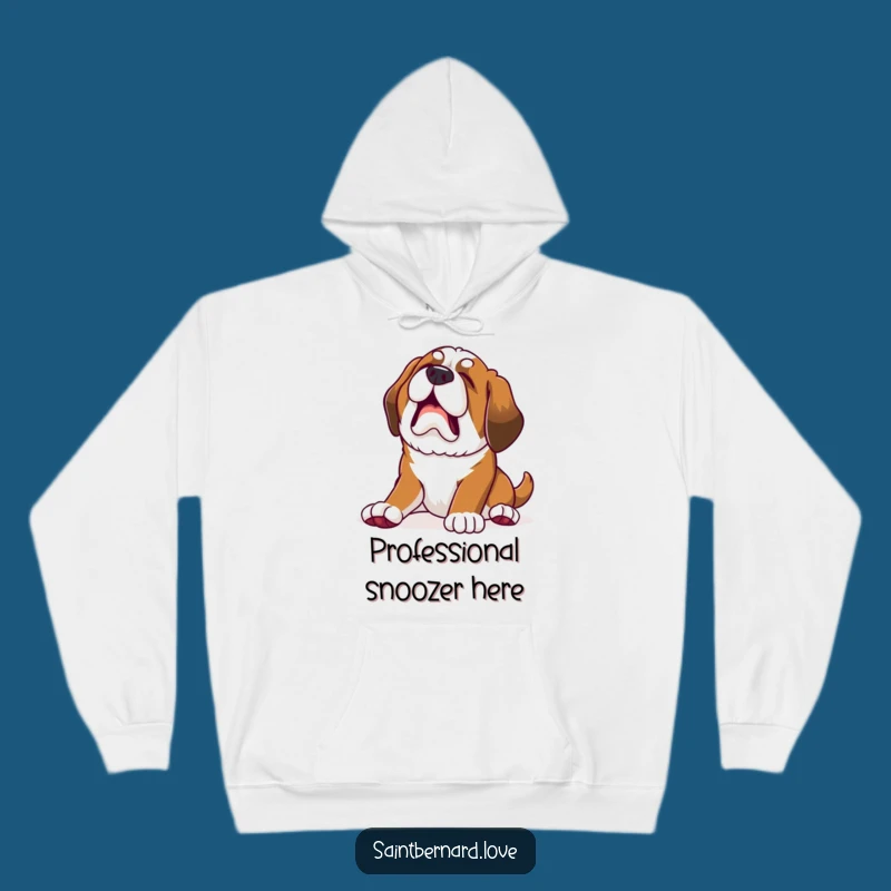 Funny Saint Bernard Hoodie: Cozy up with this sleepy funny gift!