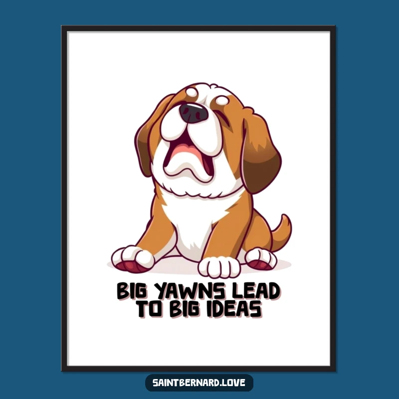Puppy Art Free Printable: Big Yawn Downloadable Wall Decor
