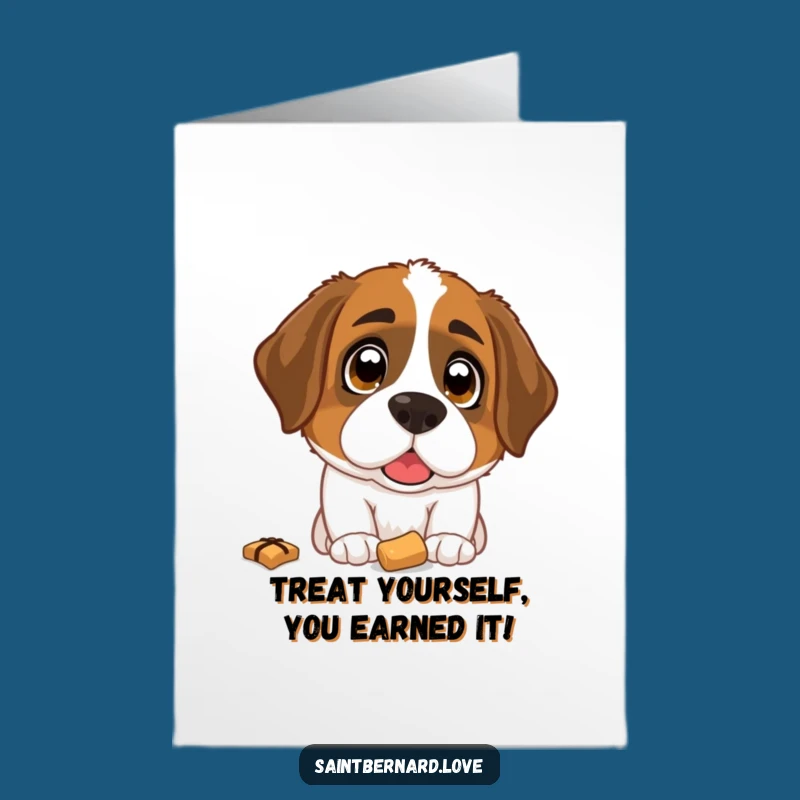 Free Printable Congrats Card: Hopeful Saint Bernard - Funny Downloadable