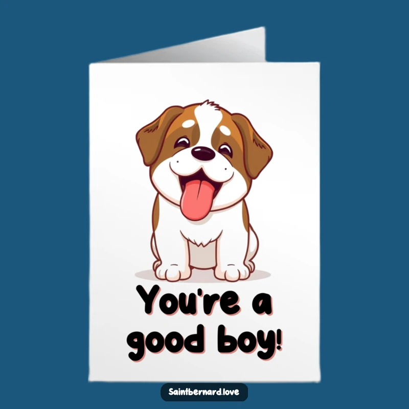 Free Printable Saint Bernard Congrats Card - Excited Dog Downloadable Gift for Any Occasion