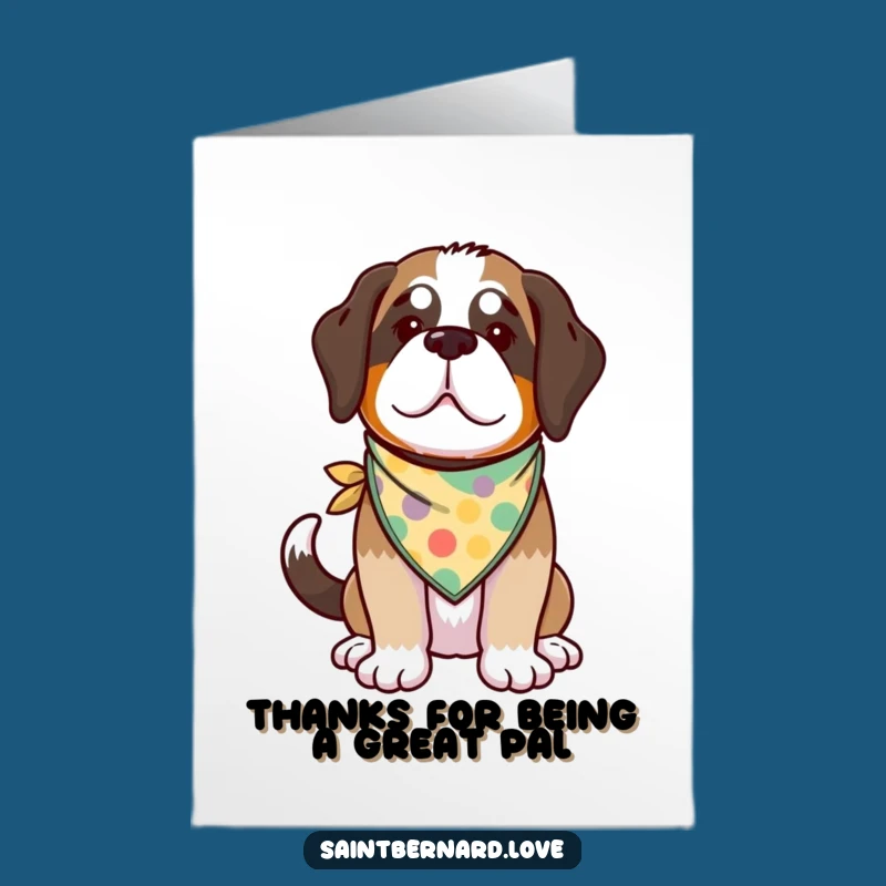 Cute Free Printable Thank You Card: Grateful St. Bernard, Funny Downloadable Gift