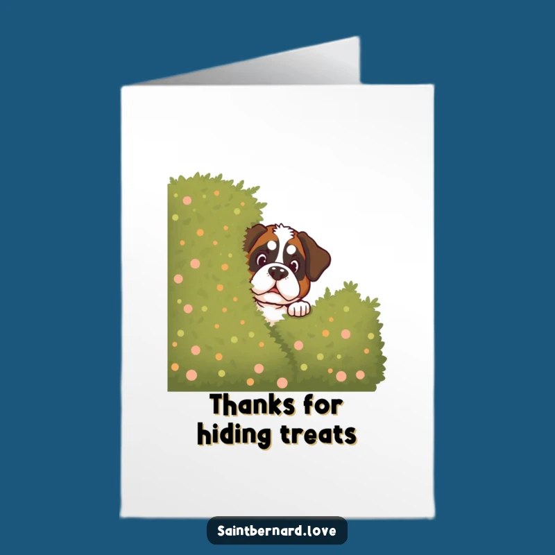 Funny Free Printable Thank You Card: St Bernard Bush Reveal - Downloadable & Print at Home!