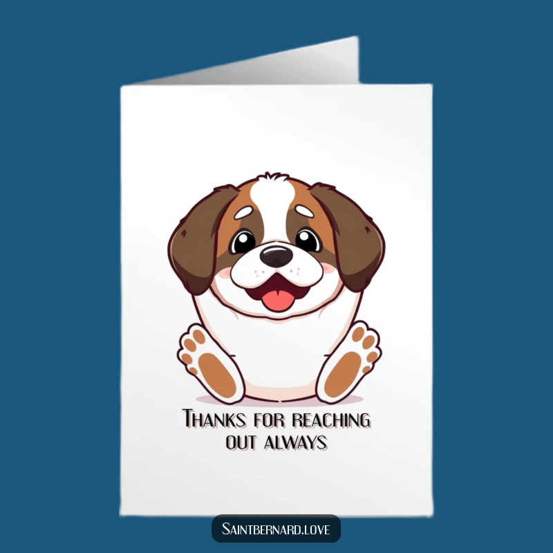 Cute Free Printable Thank You Card: St. Bernard Thanks, Funny Downloadable Gift