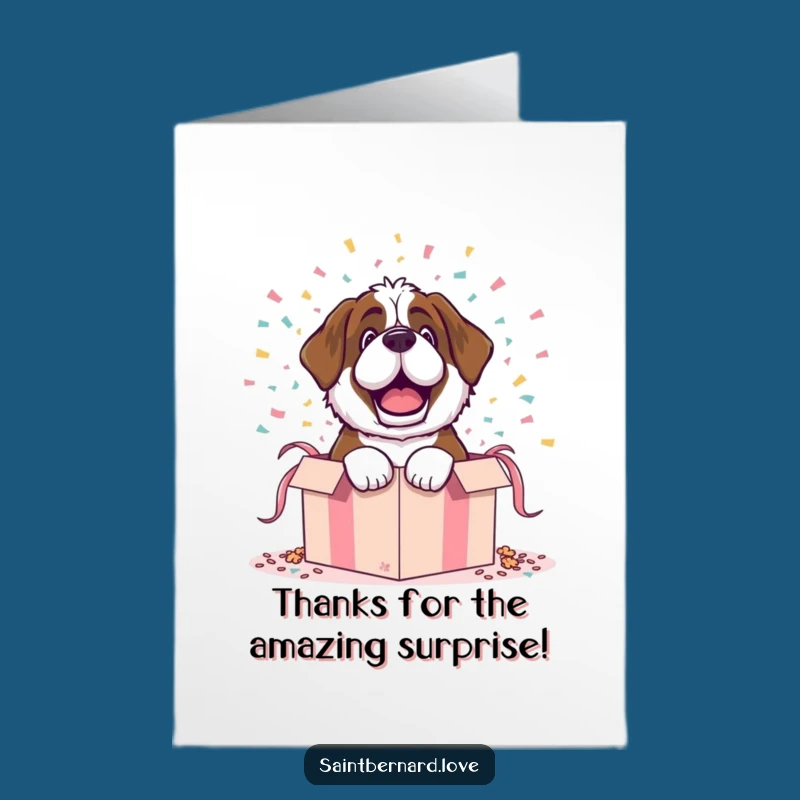 Free Printable Thank You Card: Saint Bernard's Gift Burst, Expressive Digital Art