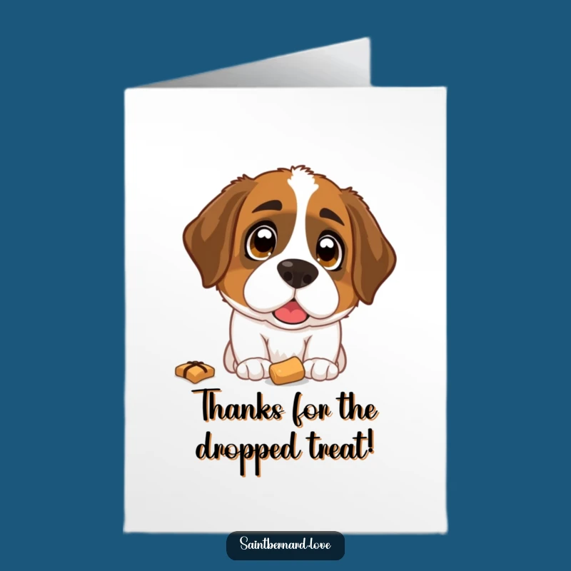 Free Printable Thank You Card: Hopeful Saint Bernard - Funny Downloadable